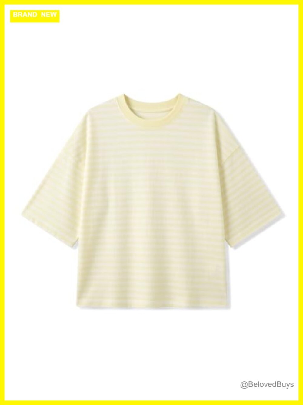 Women Oversized Striped Short Sleeve Crewneck Tee Casual Blouse Top